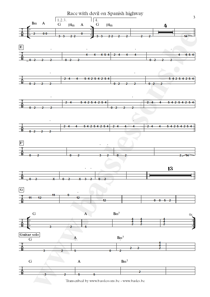 al di meola anthony jackson bass tab part t3