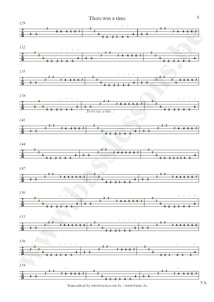 James brown there was a time bootsy bass tab part 5