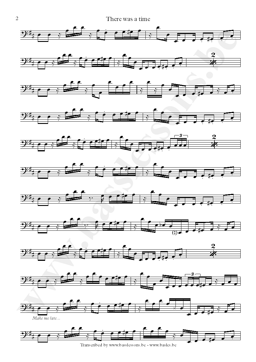 James brown there was a time bass transcription part 2