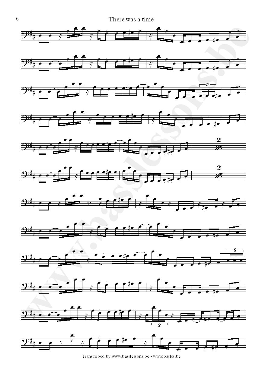 James brown there was a time bass transcription part 6