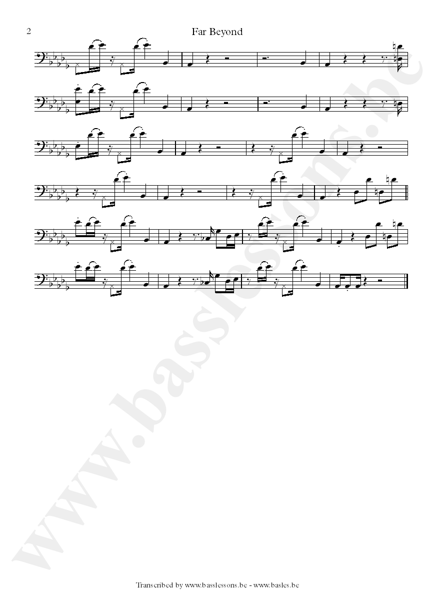 locksmith far beyond bass transcription part 2