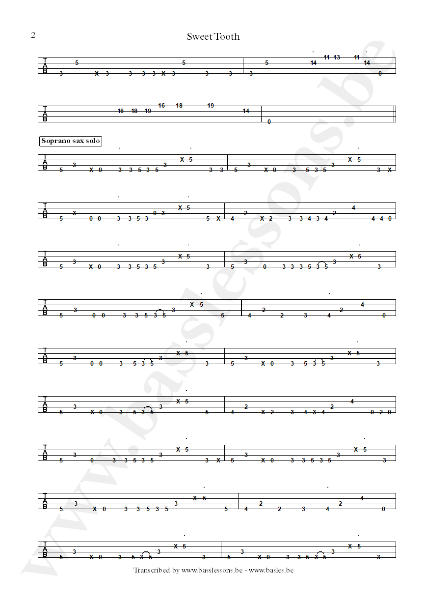 victor bailey sweet tooth bass tab part 2