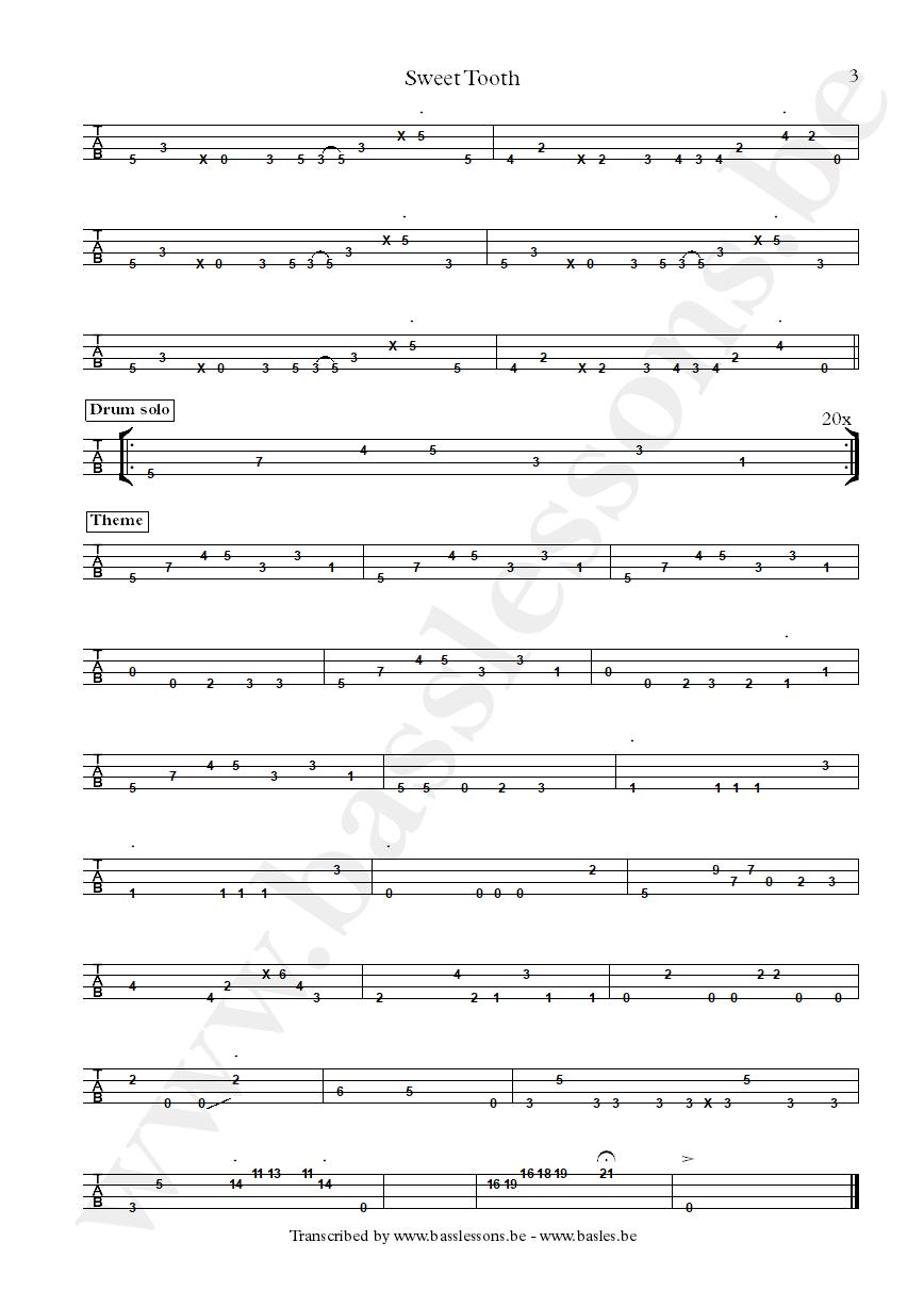 victor bailey sweet tooth bass tab part 3