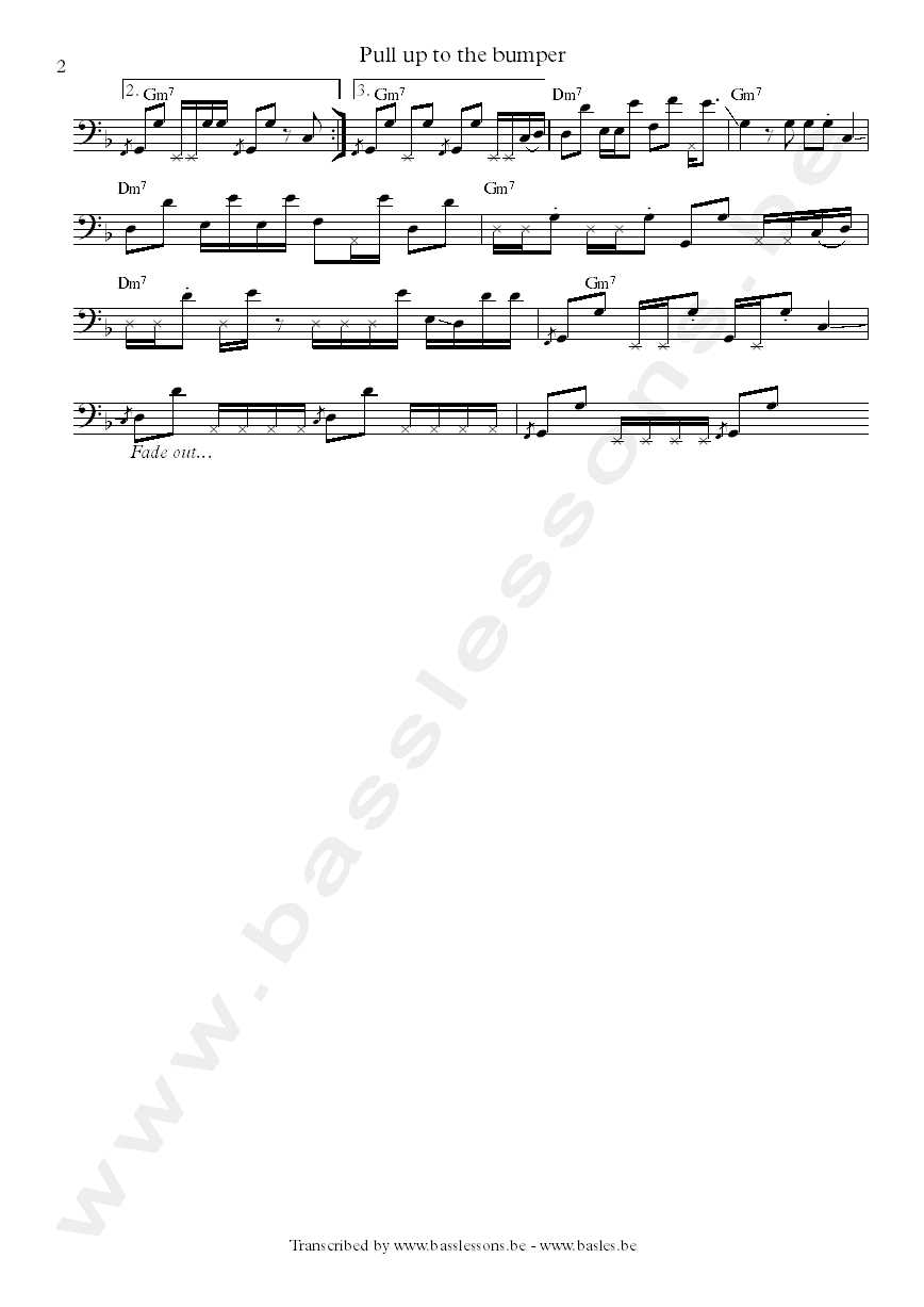 grace jones pull up to the bumper bass transcription part 2