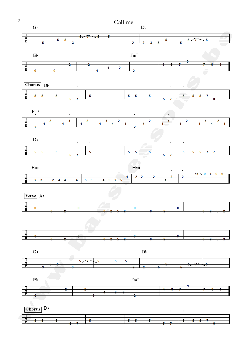 Go west call me pino palladino bass tab part 2