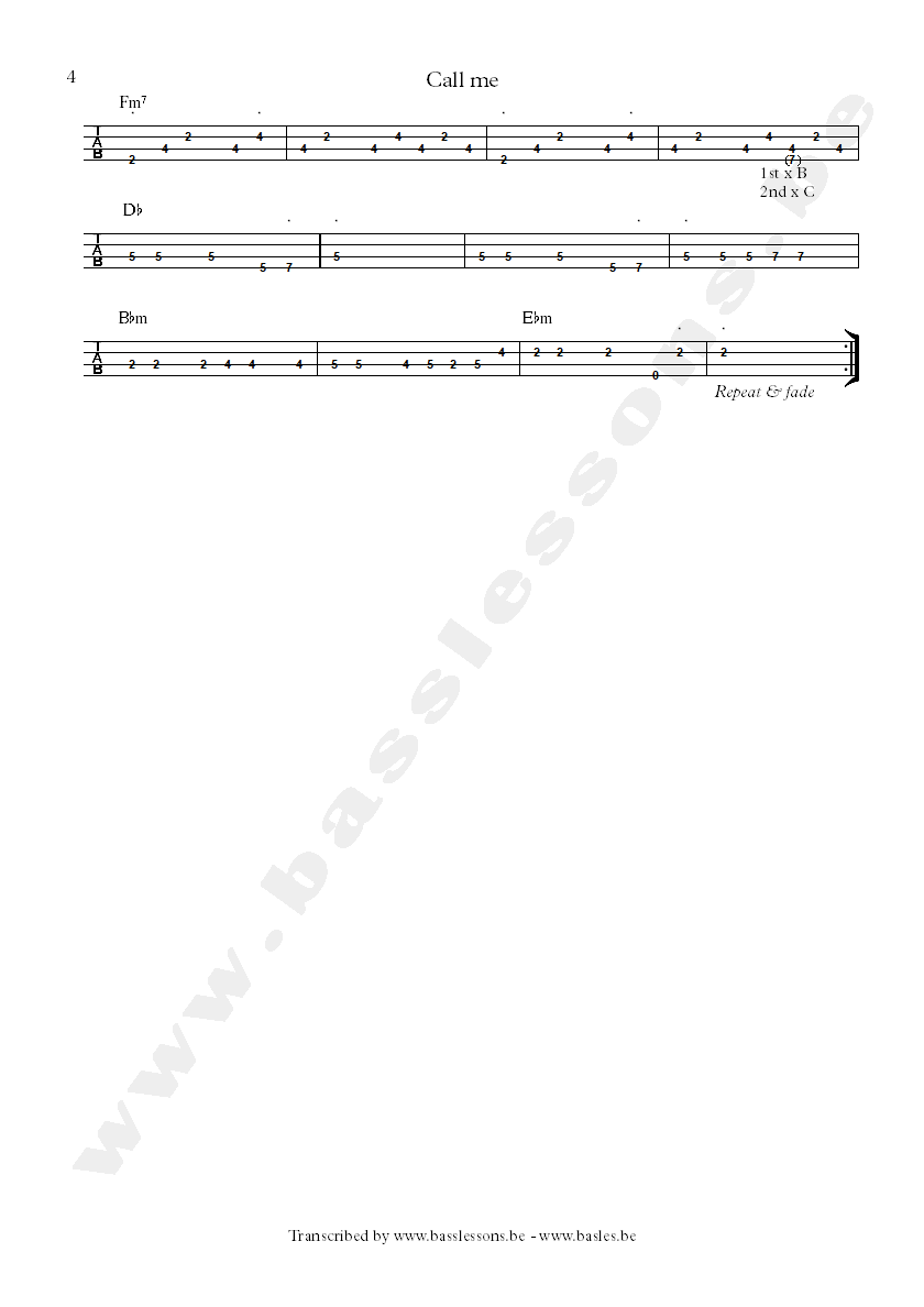 Go west call me pino palladino bass tab part 4