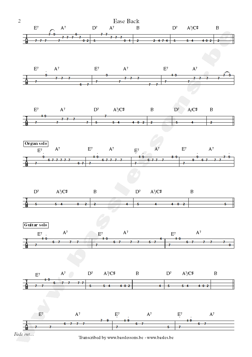 The meters ease back bass tab part 2