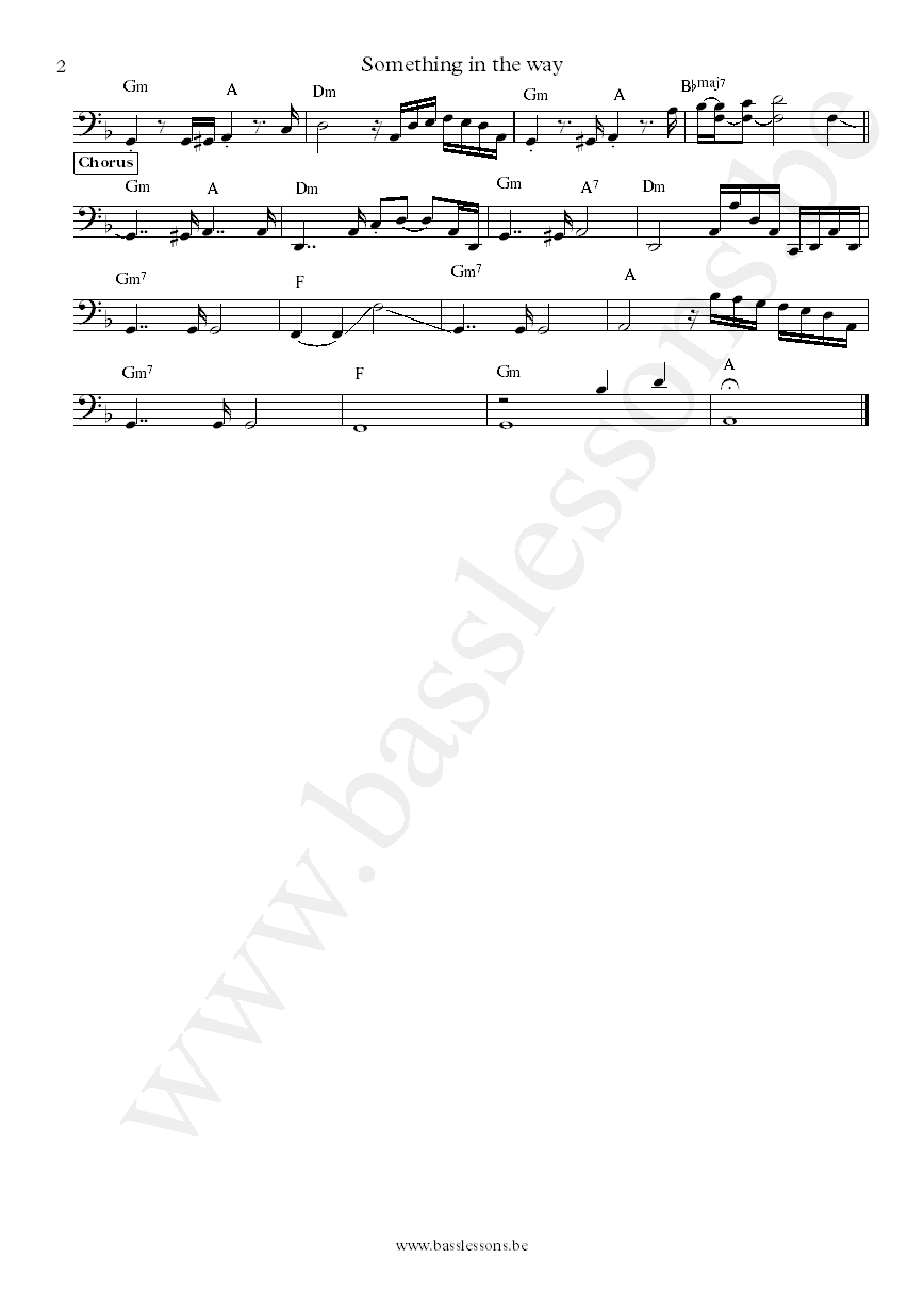 Jorja smith something in the way bass transcription part 2