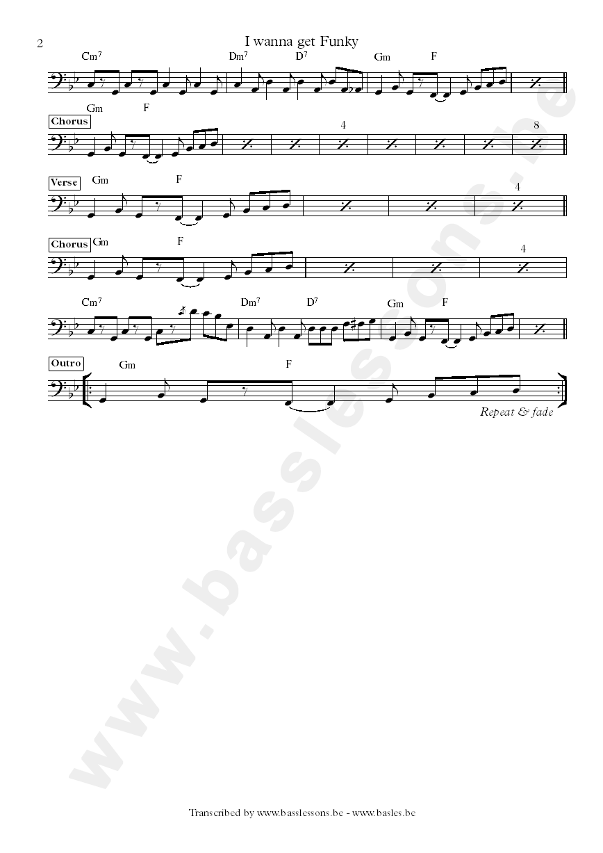 albert king bass transcription