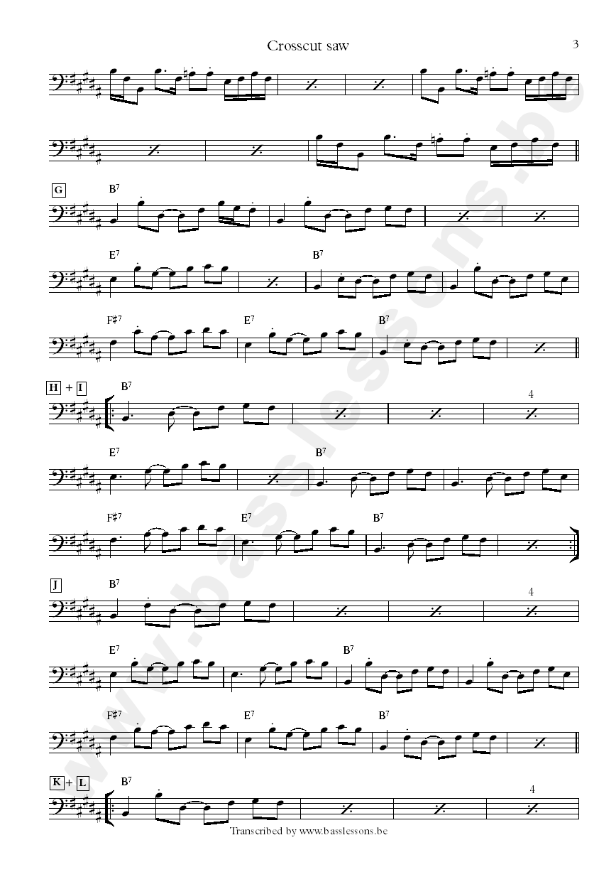 albert king crosscut saw bass transcription part 3