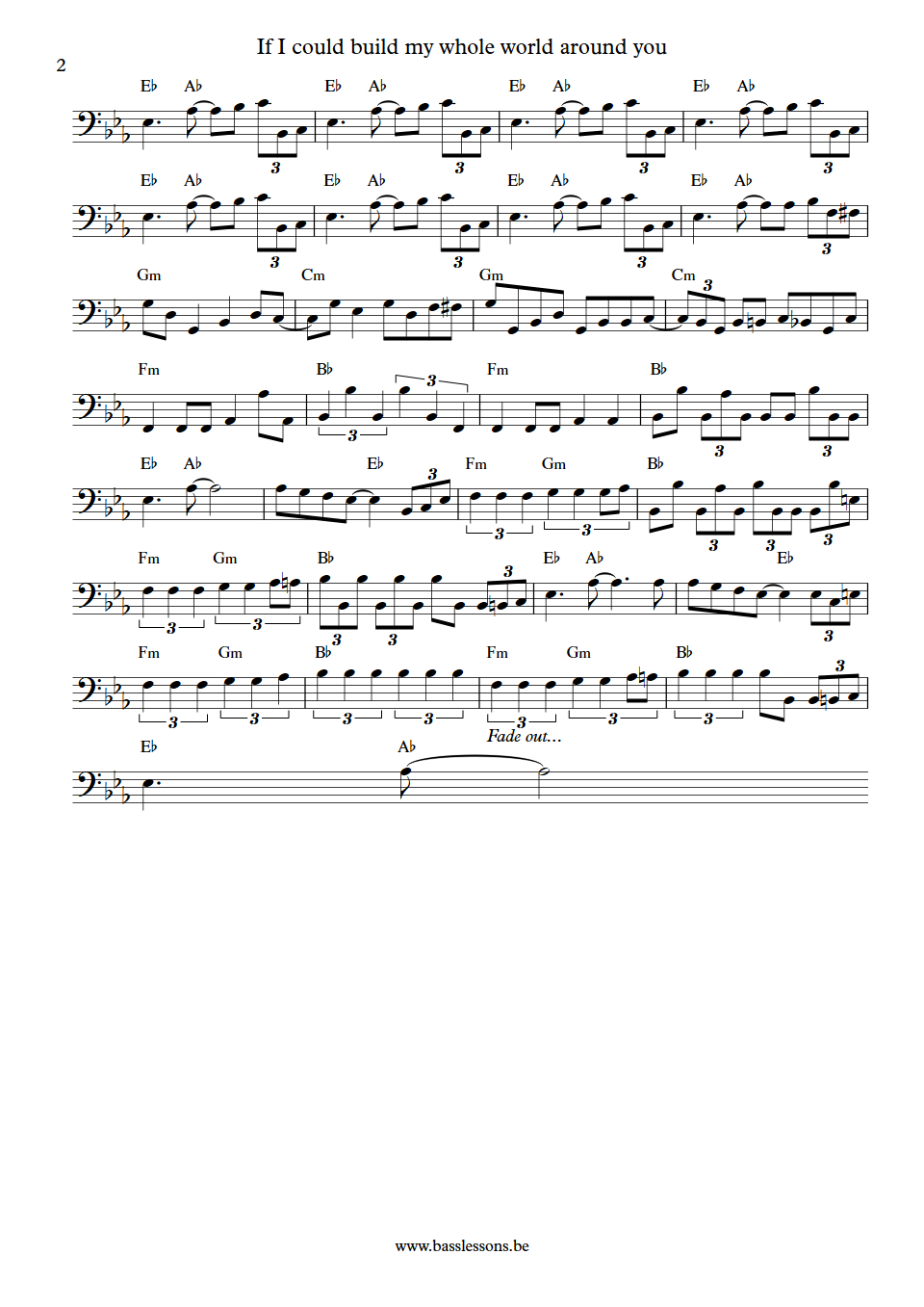 Marvin Gaye & Tammi Terrell - If I could build my whole world around you James Jamerson bass transcription part 2