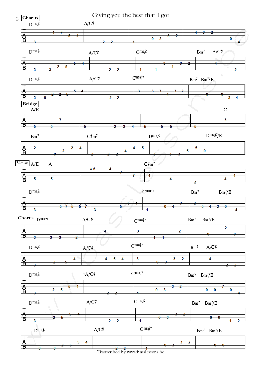 Anita baker nathan east bass tab part 2