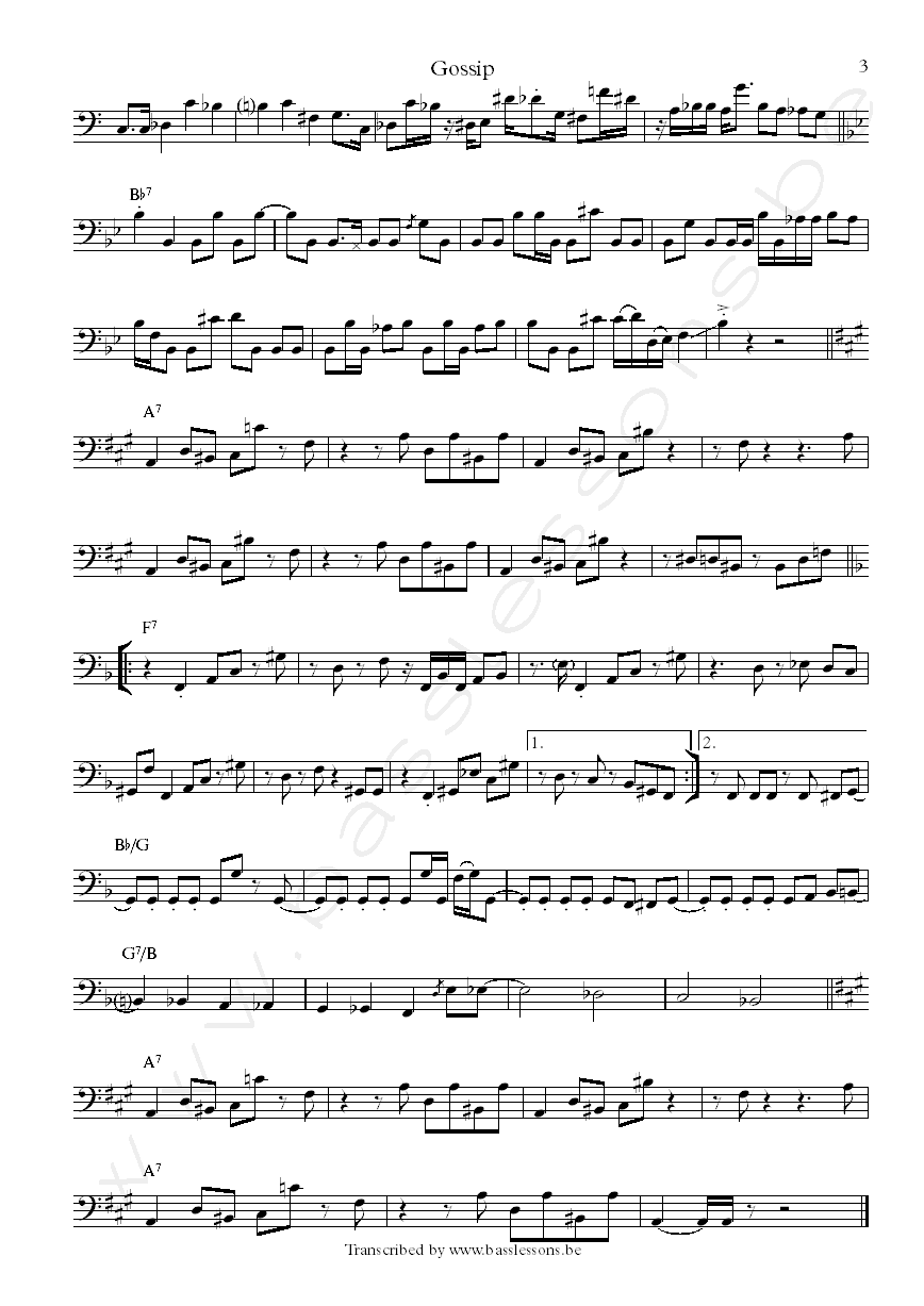 Mike stern jeff andrews gossip bass transcription part 3