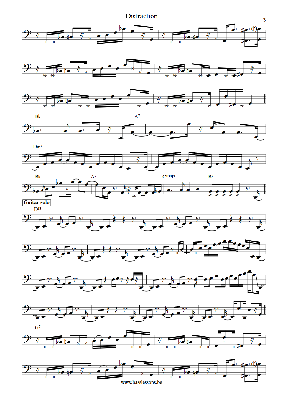 Adam Nitti Distraction bass transcription part 3