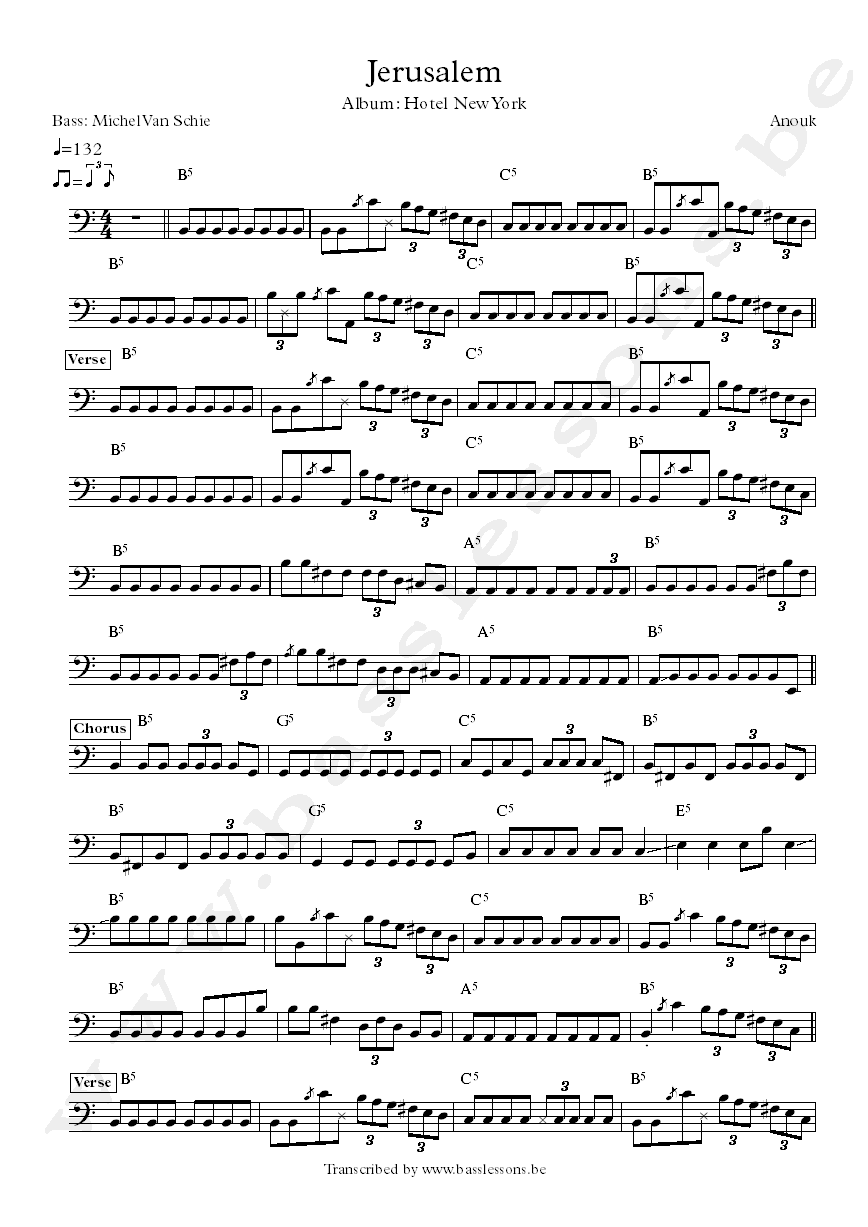 Anouk Jerusalem michel van schie bass transcription