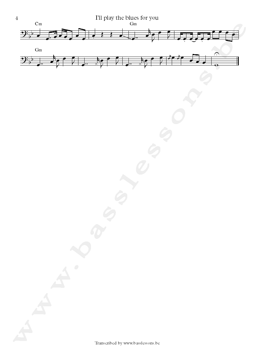 Joe Bonamassa Ill Play The Blues For You Michael Rhodes bass transcription part 4