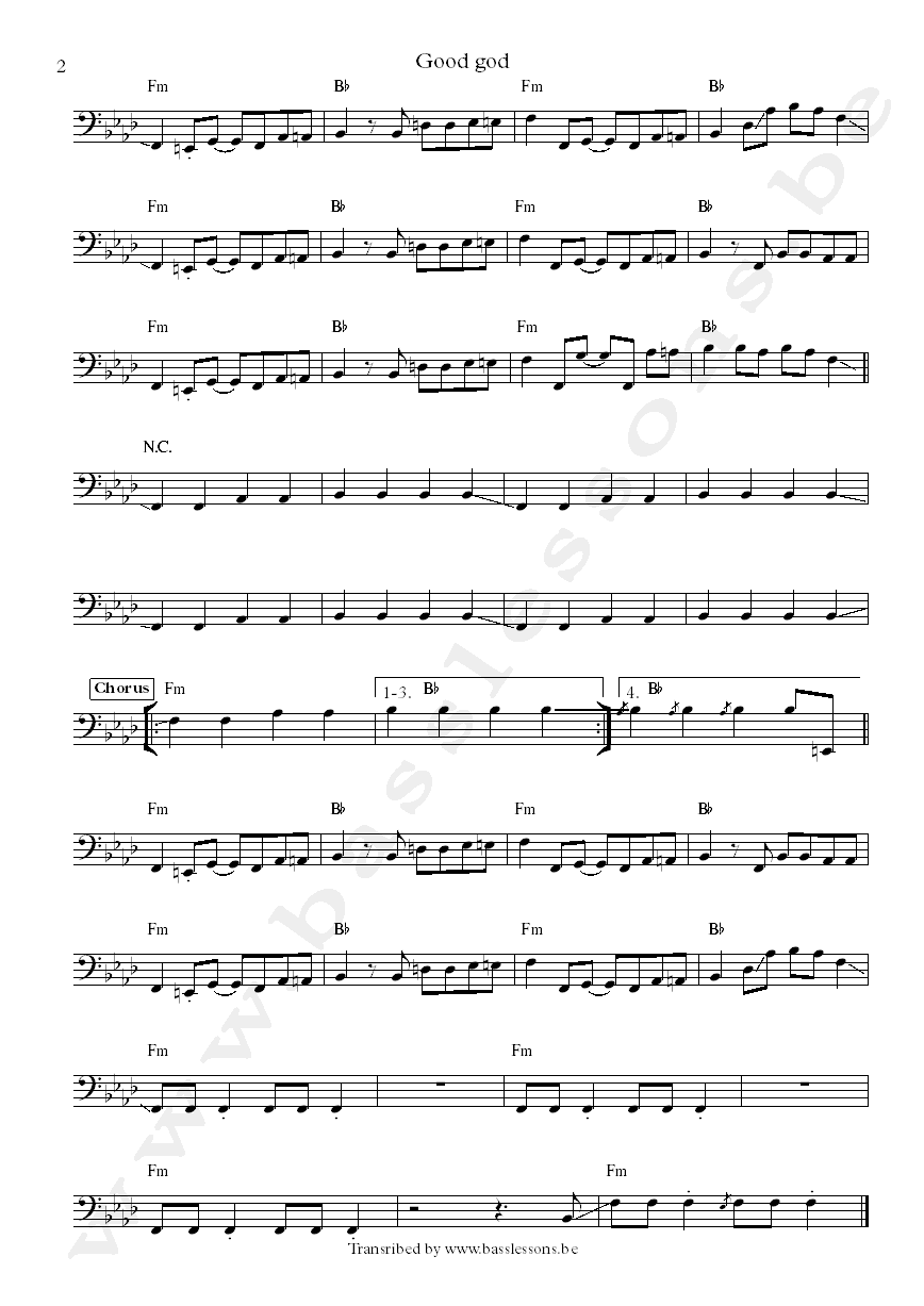 Anouk good god michel van schie bas transcriptie deel 2