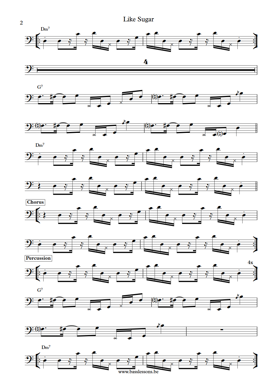 Chaka Khan Like sugar bass transcription part 2