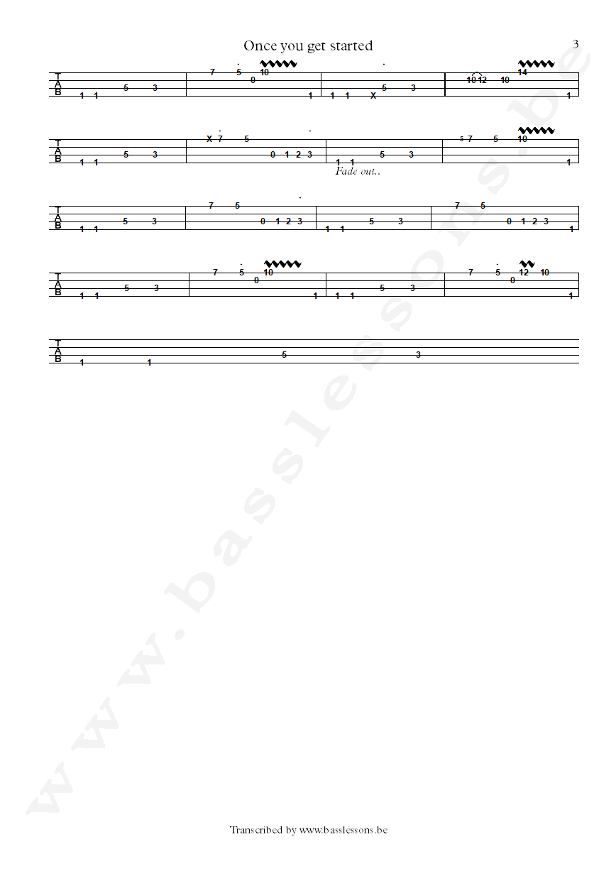 Rufus and Chaka Khan Rufus and Chaka Khan Bobby Watson bass tab part 3