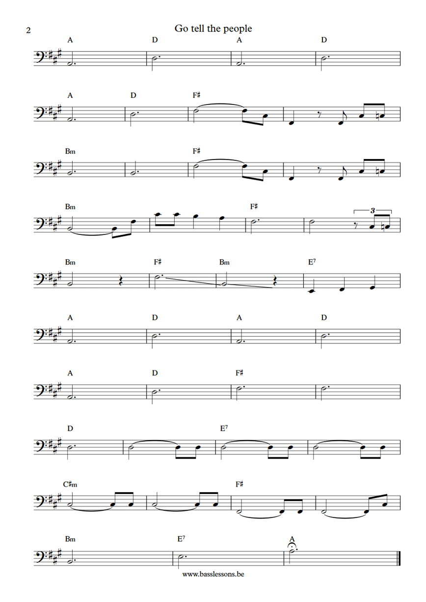 Dr John go tell the people George Porter Jr bass transcription part 2