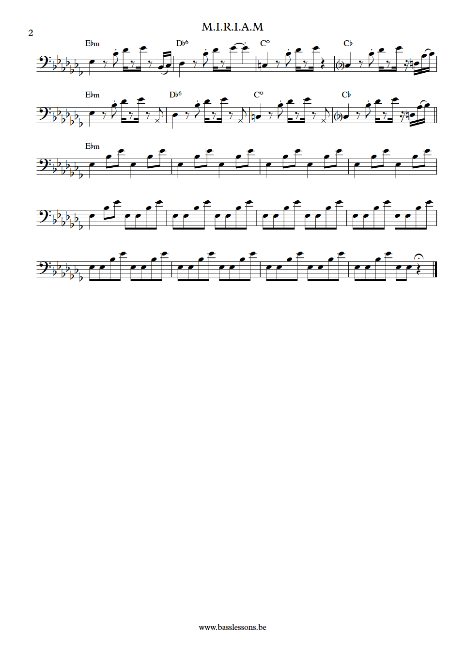 Orelha Negra M.I.R.I.A.M Francisco Rebelo bass transcription part 2