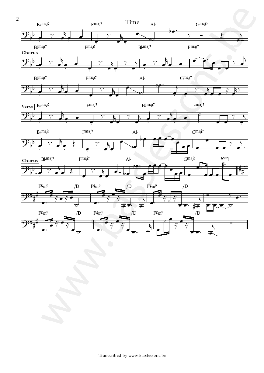 Free Nationals Mac Miller time bass transcription part 2