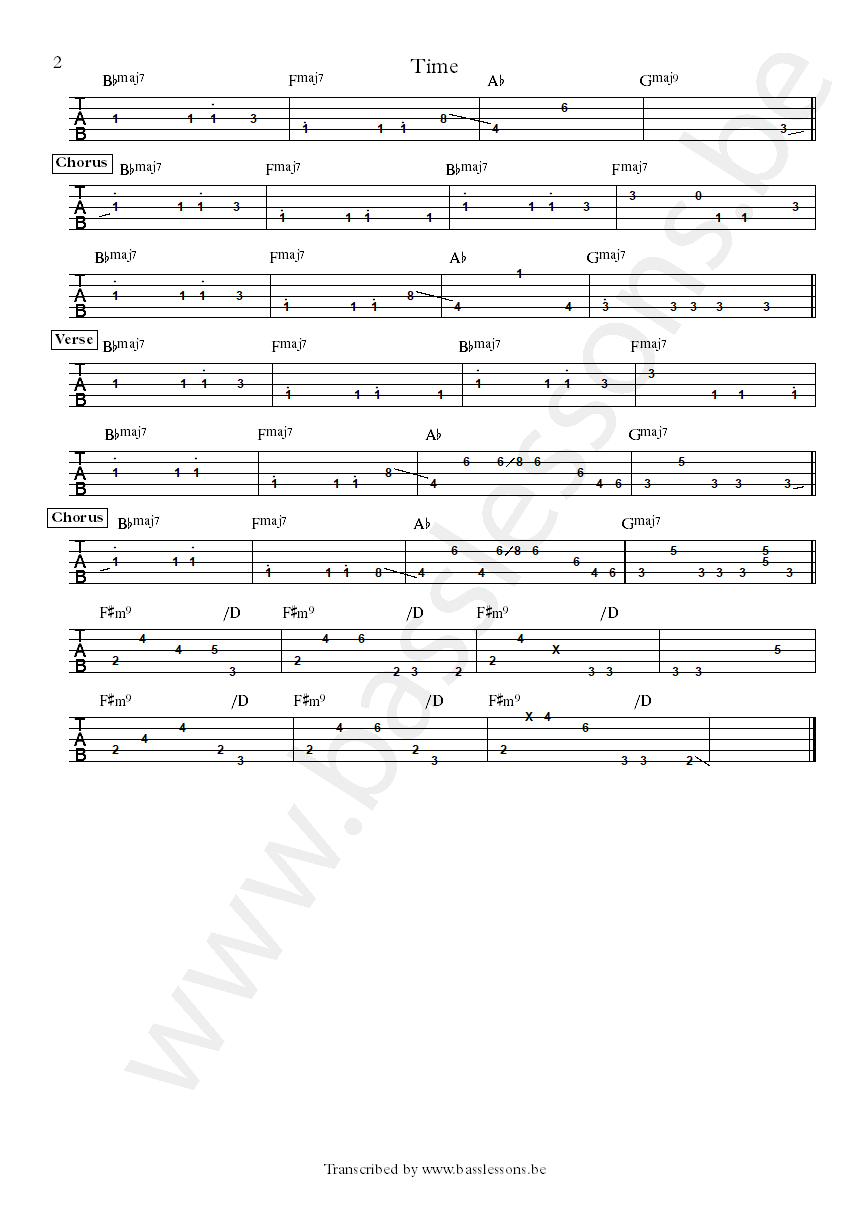 Free Nationals Mac Miller time bass tab part 2