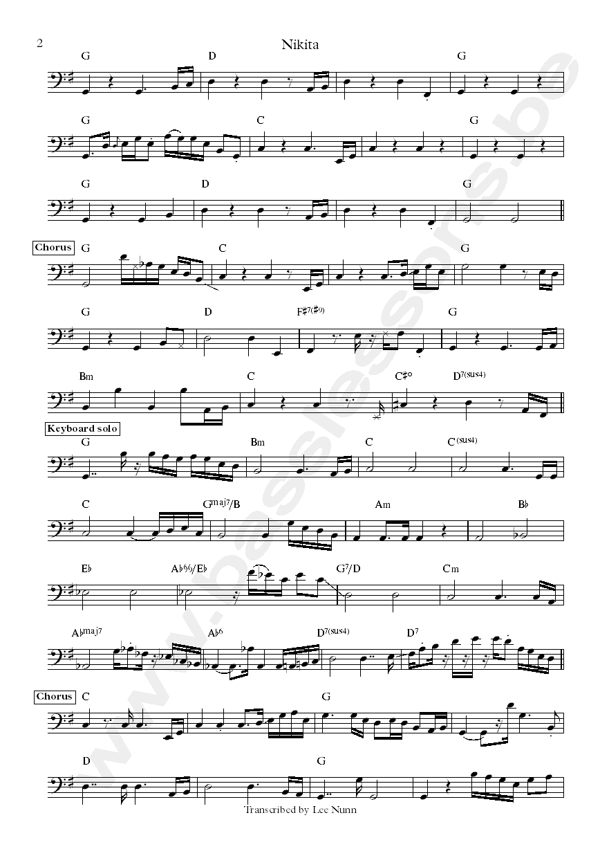 lton John Nikita David Paton bass transcription part 2