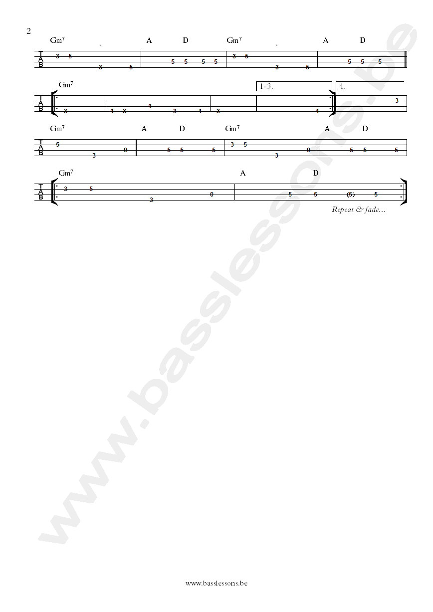 Dr. John Mos Scocious George Porter Jr. bass tab part 2