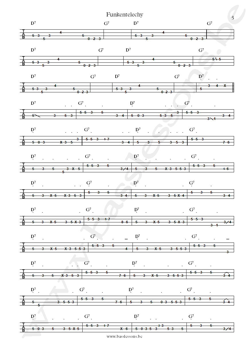 Parliament Funkentelechy Bootsy Collins tab part 5