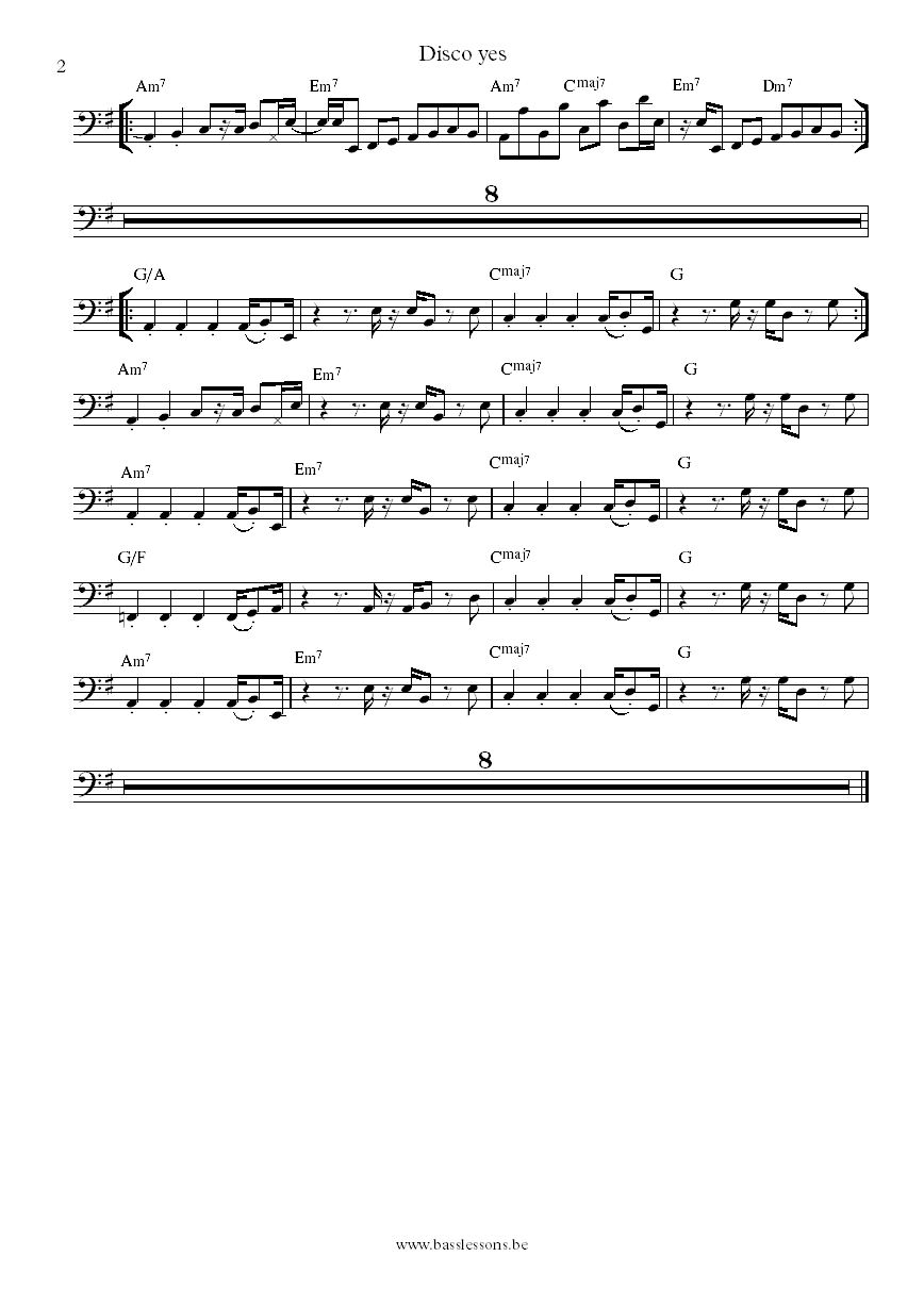 Tom Misch Disco yes bass transcription part 2