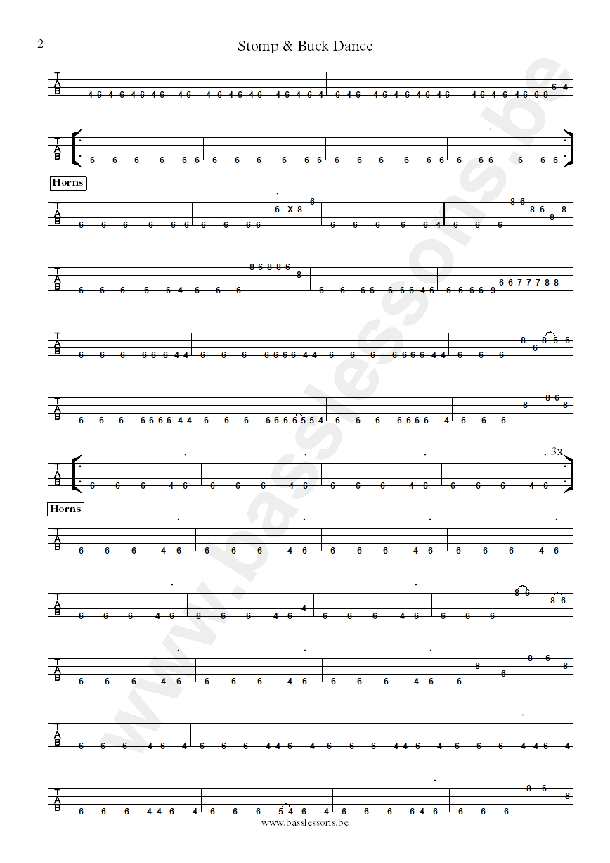 The crusaders Stomp and Buck Dance Wilton Felder bass tab part 2