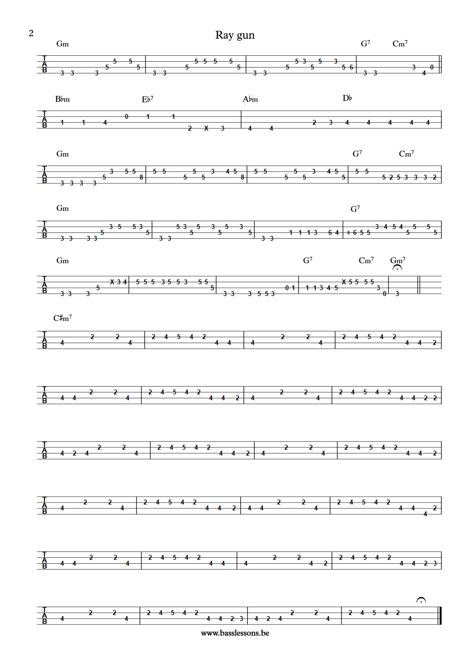 BADBADNOTGOOD ray gun Chester Hansen bass tabs part 2