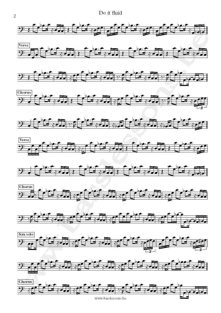 The Blackbyrds Do it fluid Joe Hall bass transcription part 2