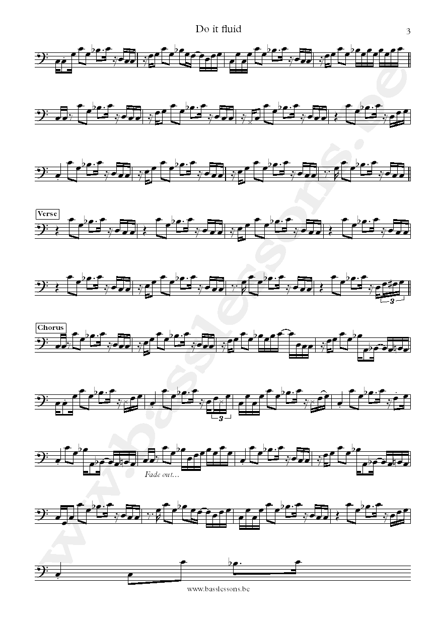 The Blackbyrds Do it fluid Joe Hall bass transcription part 3