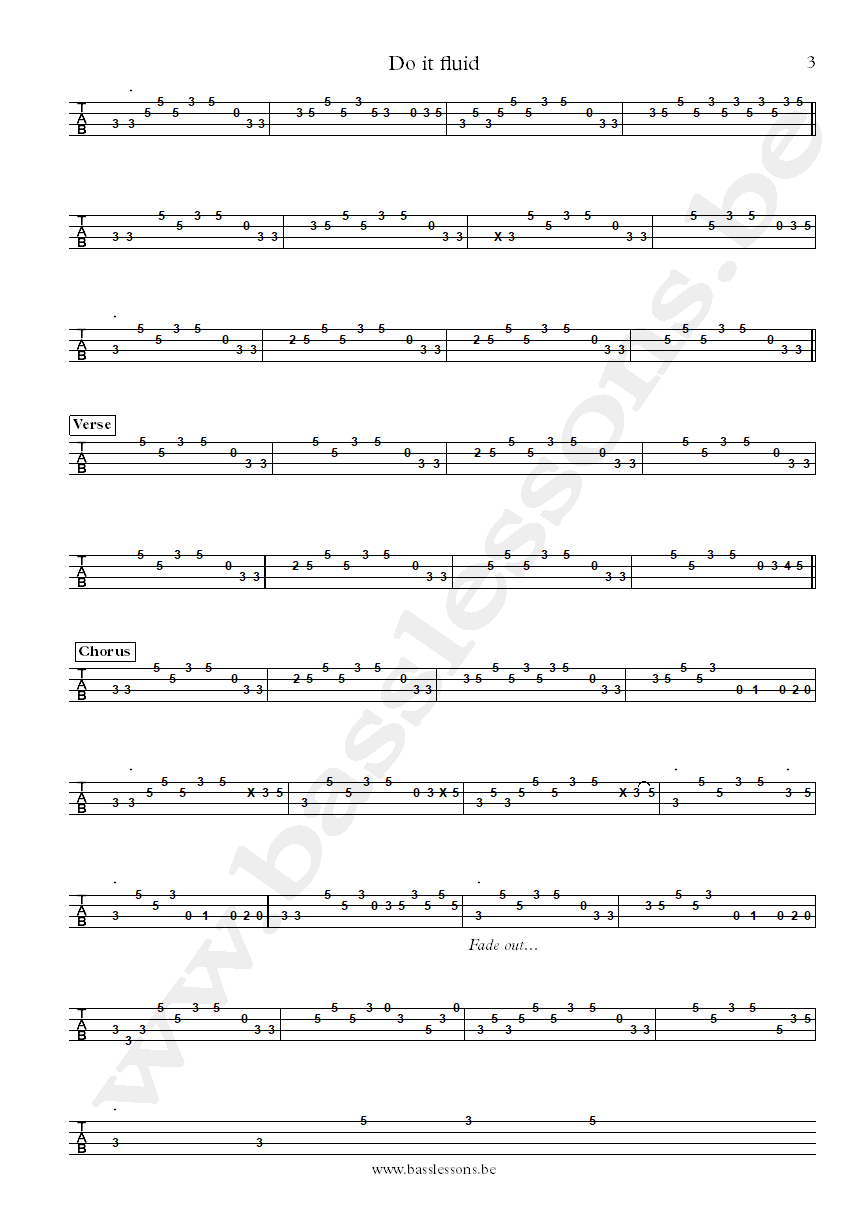 The Blackbyrds Do it fluid Joe Hall bass tab part 3