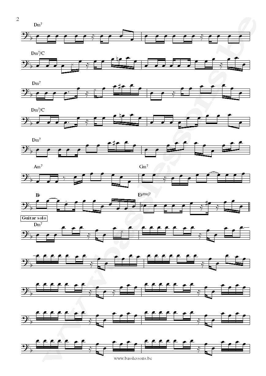 Gil Scott-Heron Home is where the hatred is Ron Carter bass transcription part 2