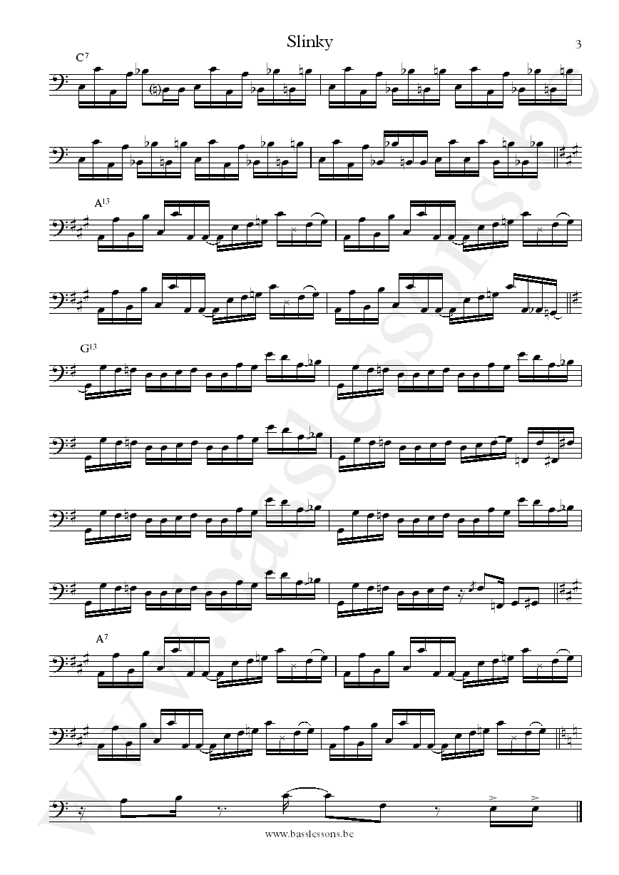 Uzeb Slinky Alain Caron bass transcription part 3