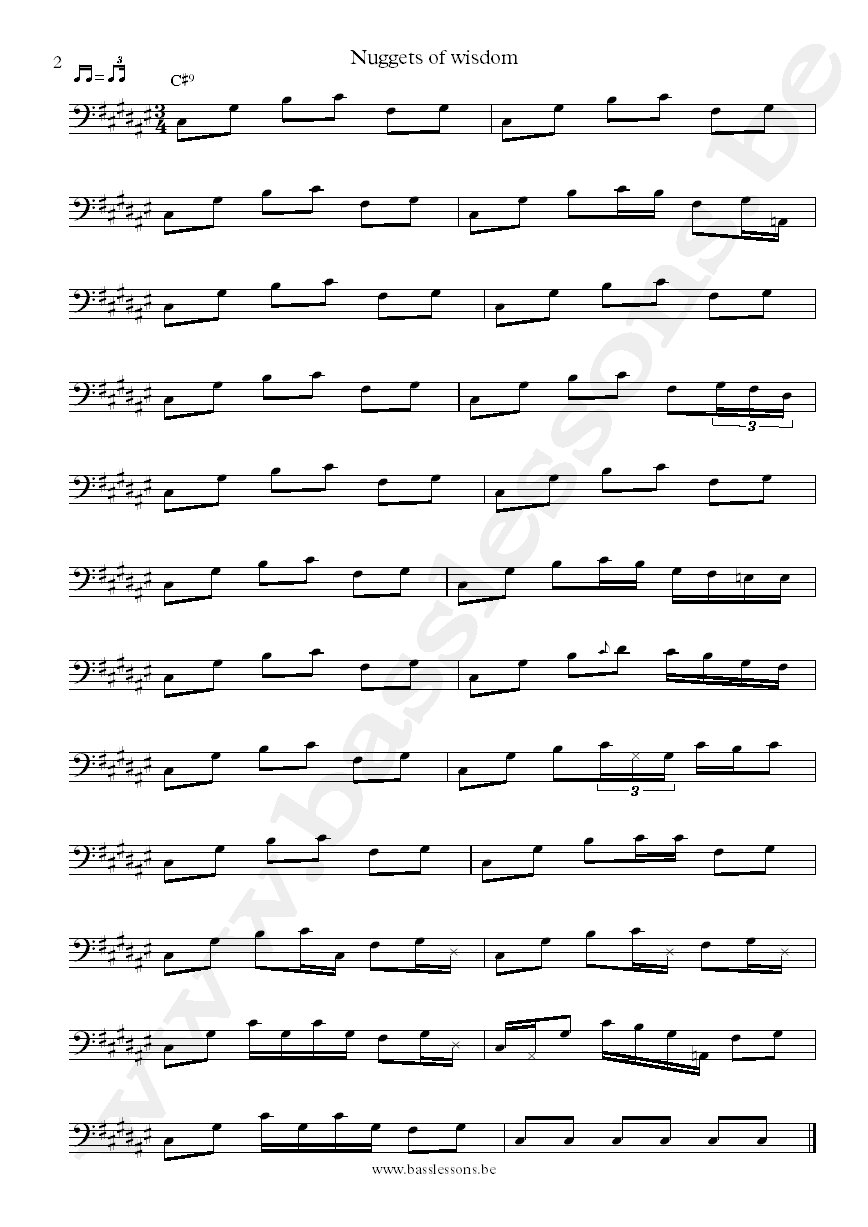 BADBADNOTGOOD Ghostface Killah Nuggets of wisdom Chester Hansen bass transcription part 2