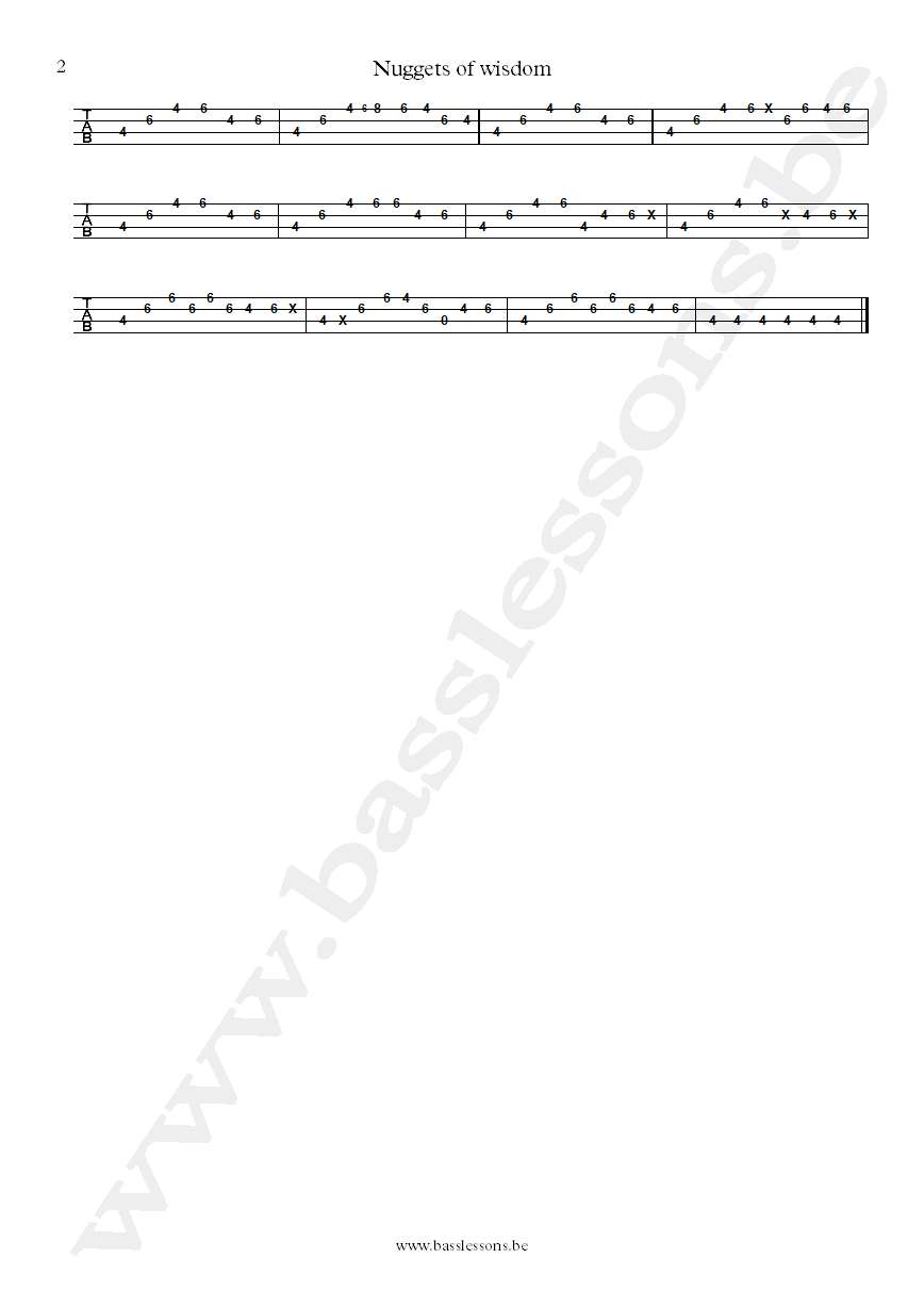 BADBADNOTGOOD Ghostface Killah Nuggets of wisdom Chester Hansen bass tab part 2
