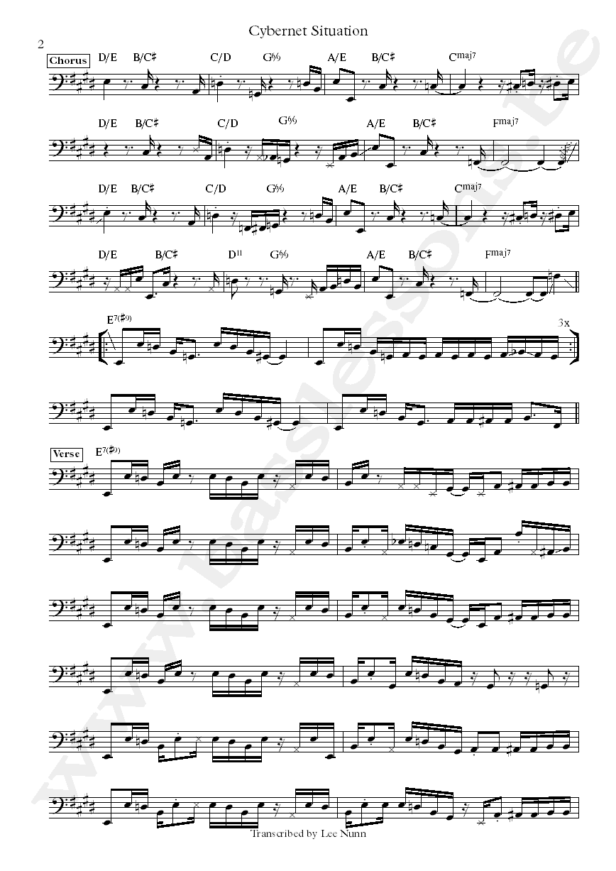 pbug Cybernet Ben Epstein bass transcription part 2