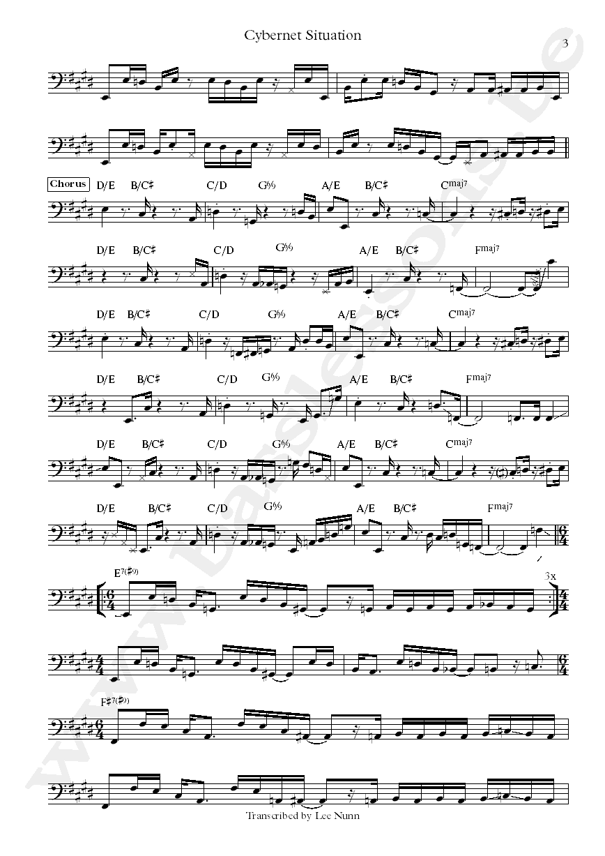 pbug Cybernet Ben Epstein bass transcription part 3