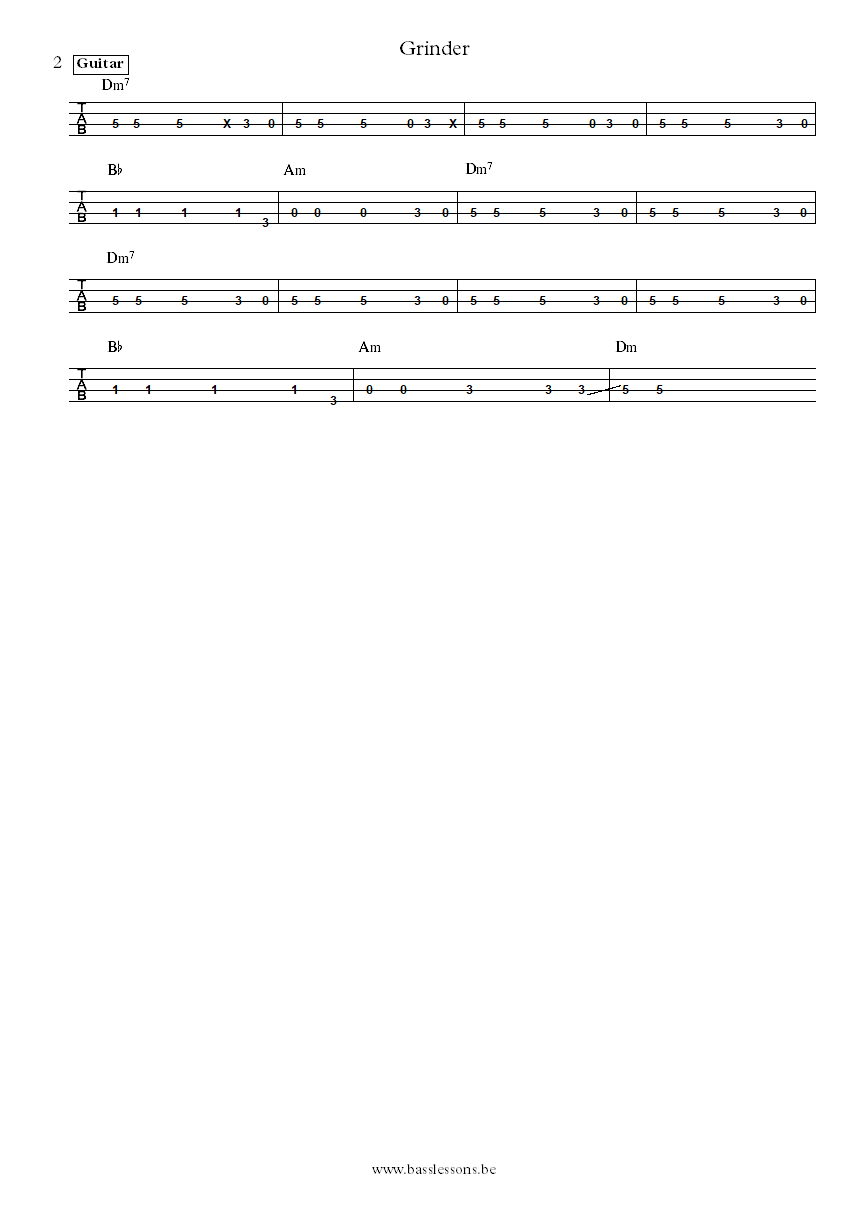 Gary Clark Jr. Grinder Johnny Bradley bass tab part 2