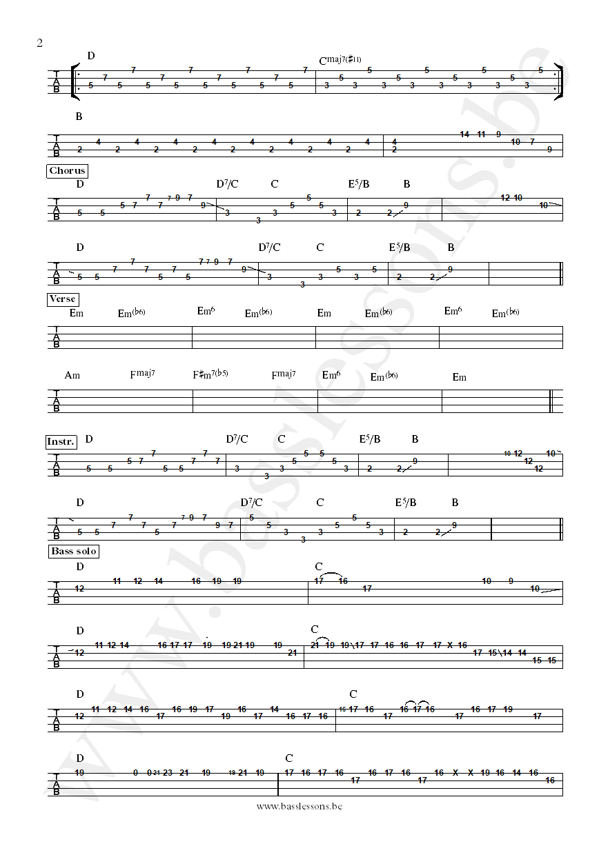 The Claypool Lennon Delirium The Court Of The Crimson King Les Claypool bass tab part 2