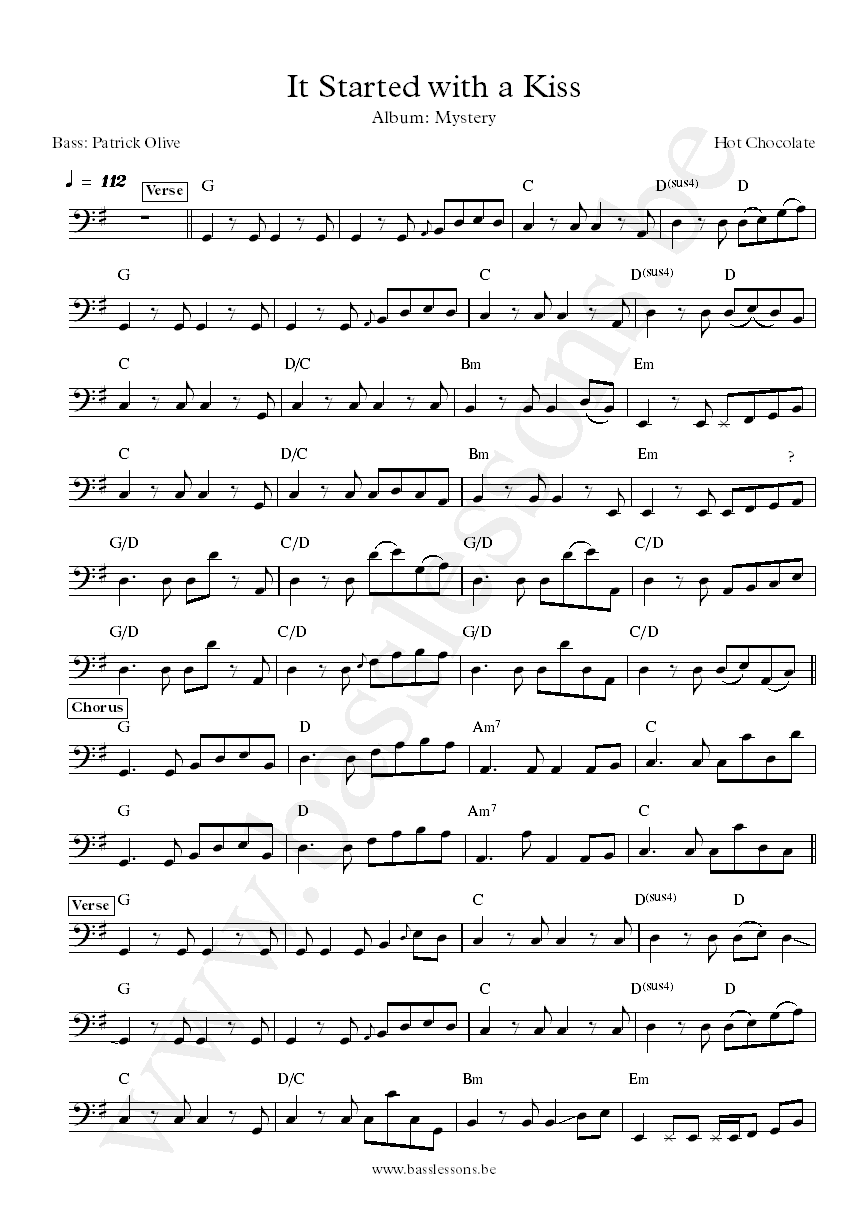 Hot Chocolate It Started with a Kiss