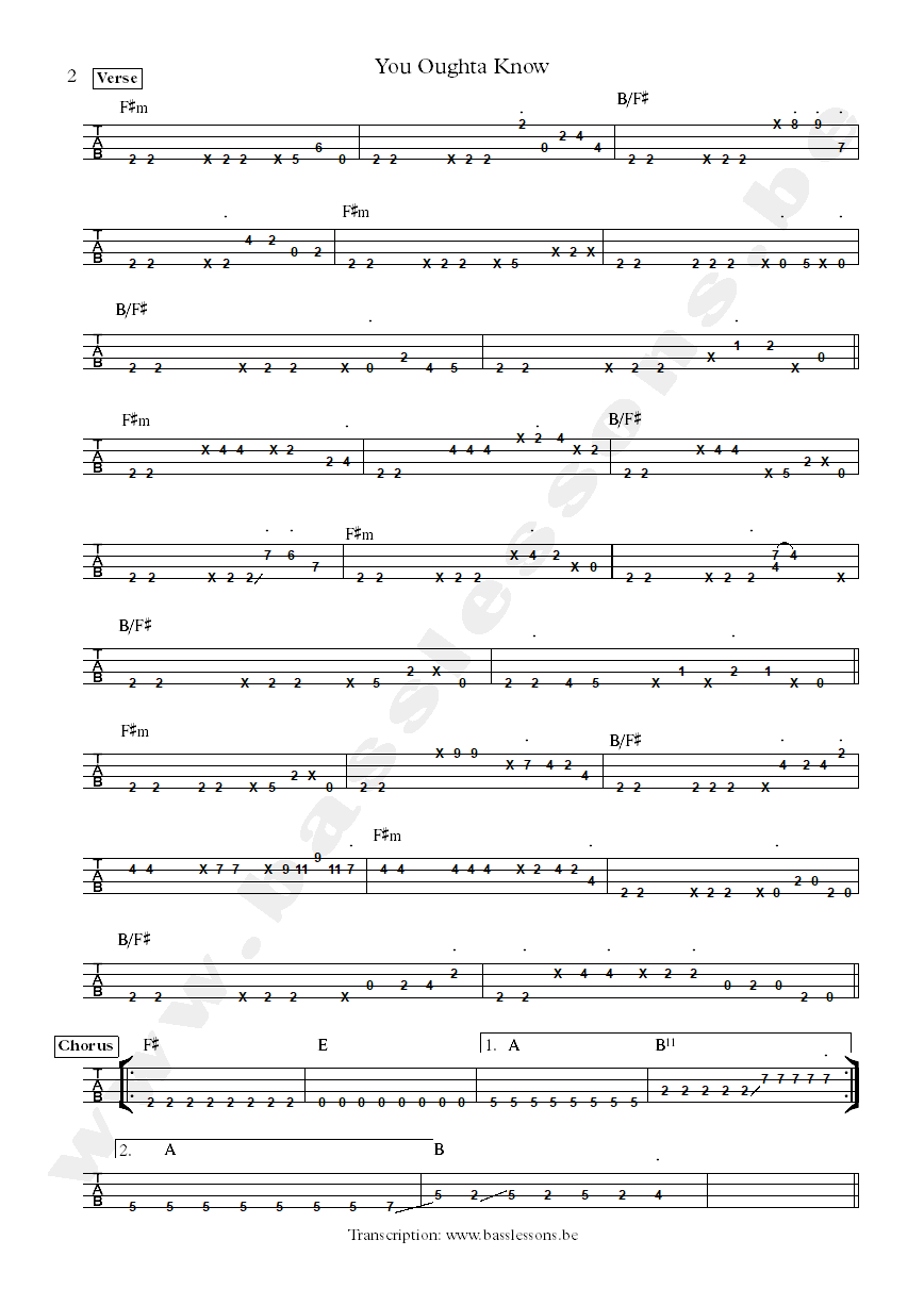 You oughta know Bass Flea