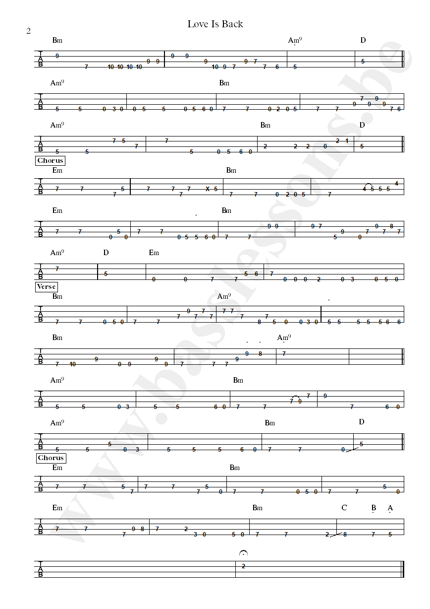 Celeste Love Is Back Jamien Nagadhana bass tab part 2