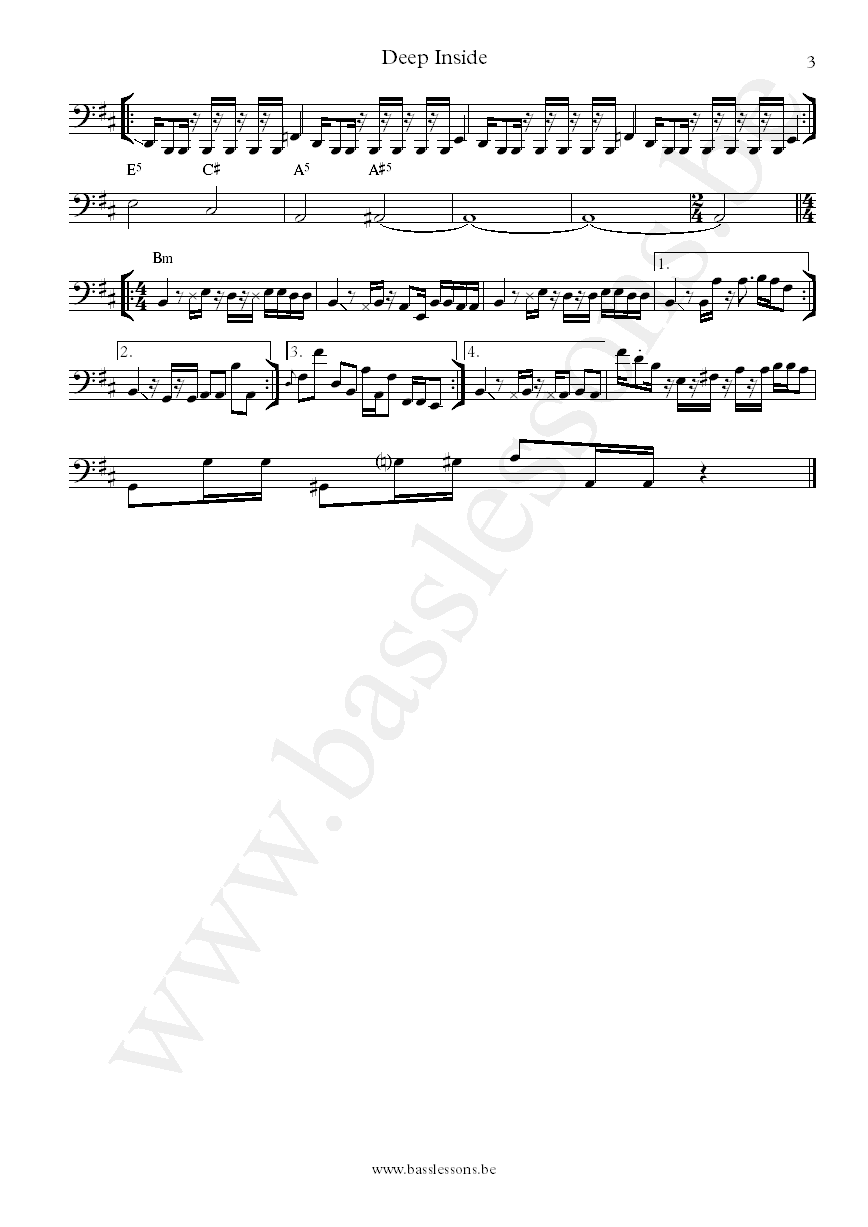 Incubus Deep Inside Dirk Lance bass transcription part 3