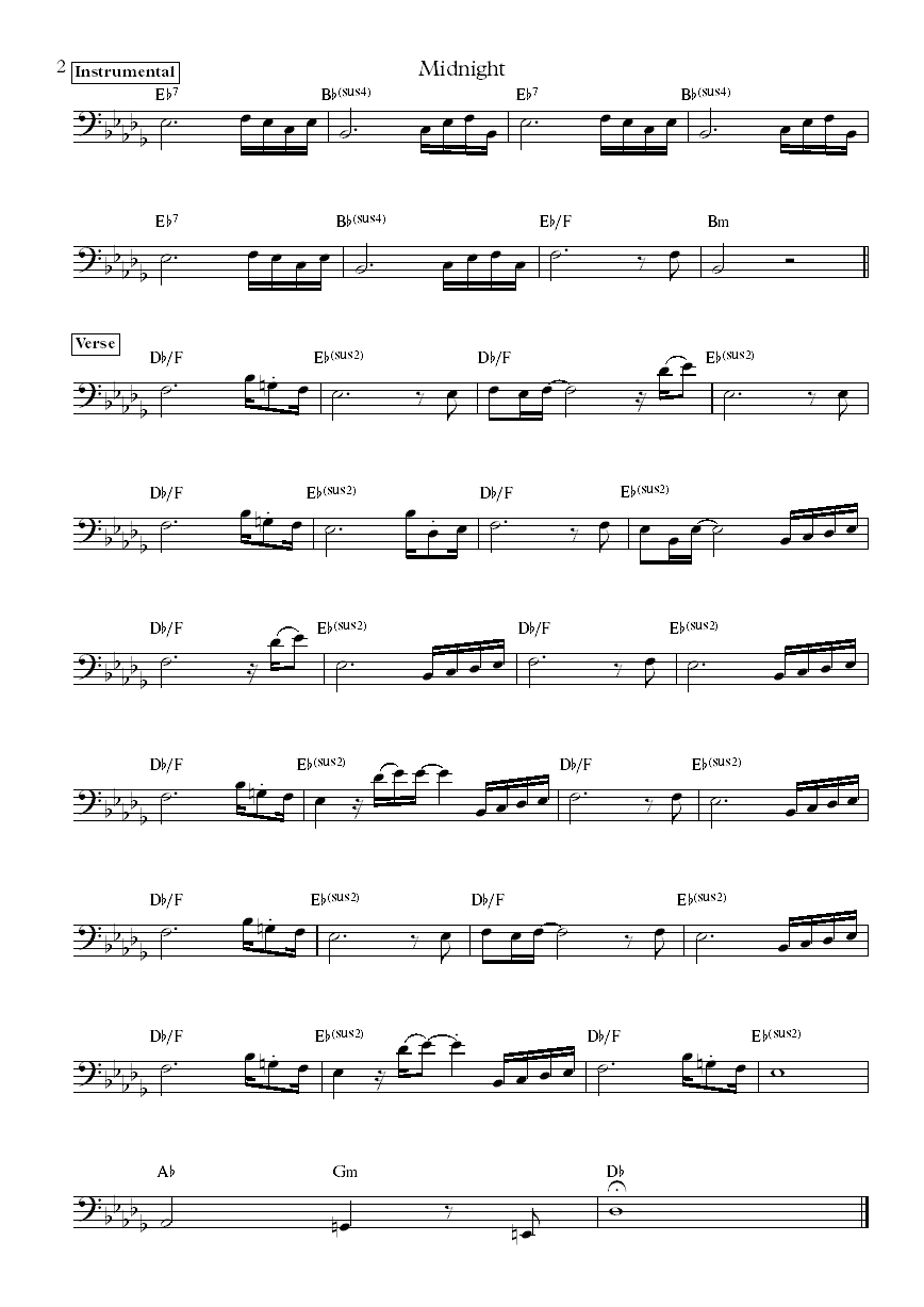 Khruangbin with Leon Bridges Midnight Laura Lee bass transcription part 2