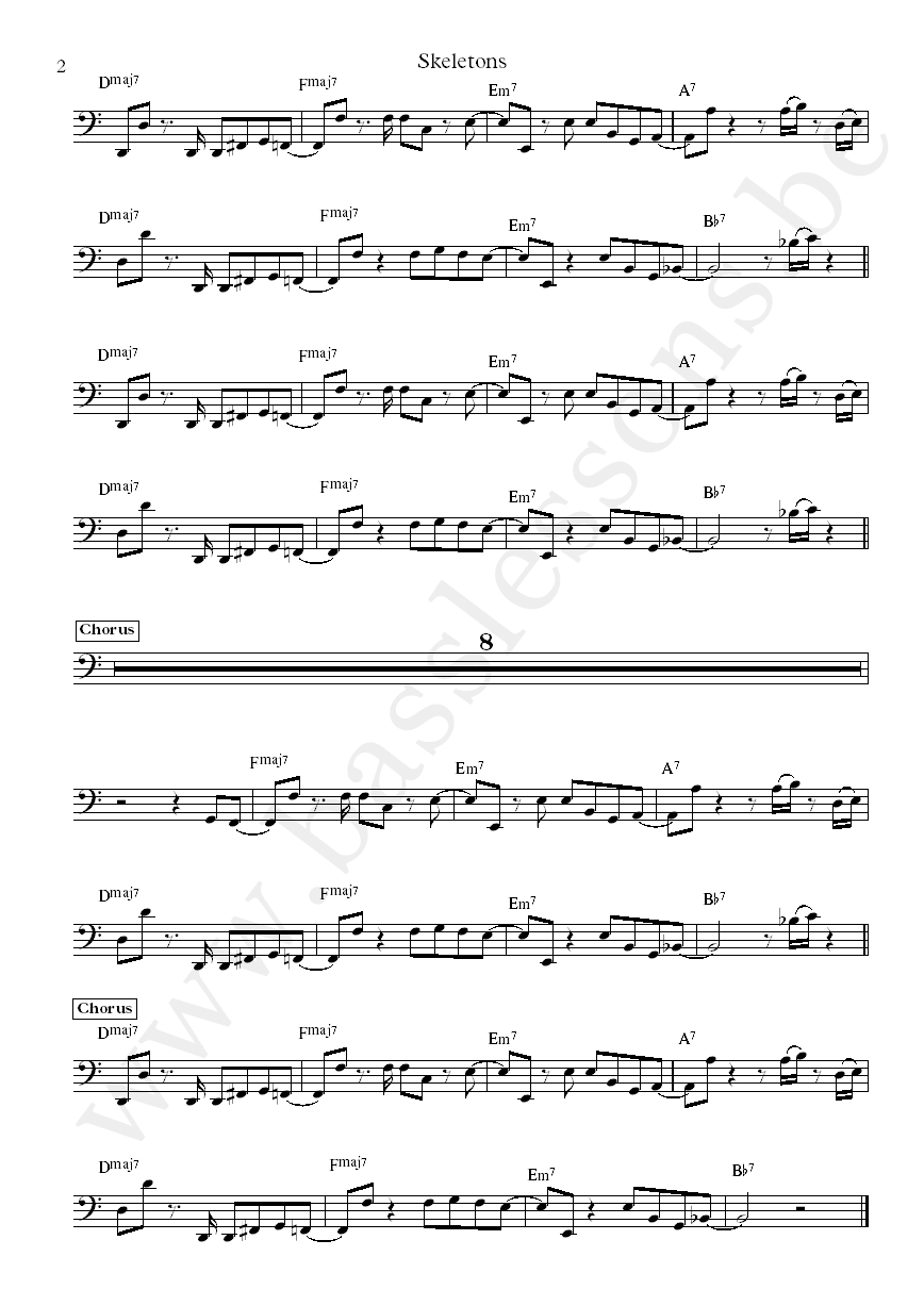 Easy life Skeletons Sam Hewitt bass transcription part 2